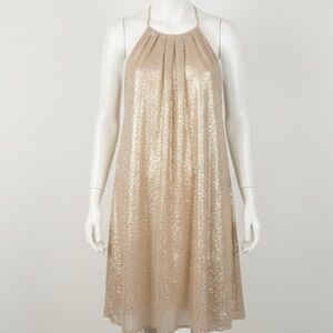 GOLD SEQUIN PARTY/COCKTAIL DRESS BY LUSH. SIZE L